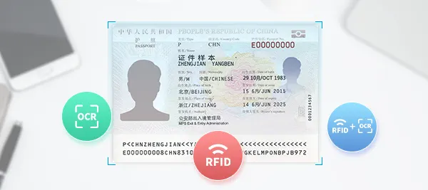 支持纯拍照OCR识别、纯读卡、拍照+读卡三种识读模式